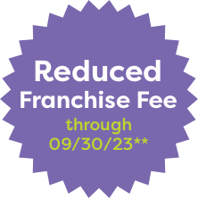 Reduced Franchise Fee through 9/30/23** graphic